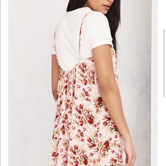 NWT Urban Outfitters Shirred Gauze Midi Slip Dress - Picture 6 of 8